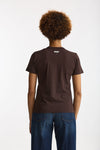 T-shirt basic in cotone marrone donna Grifoni - 1