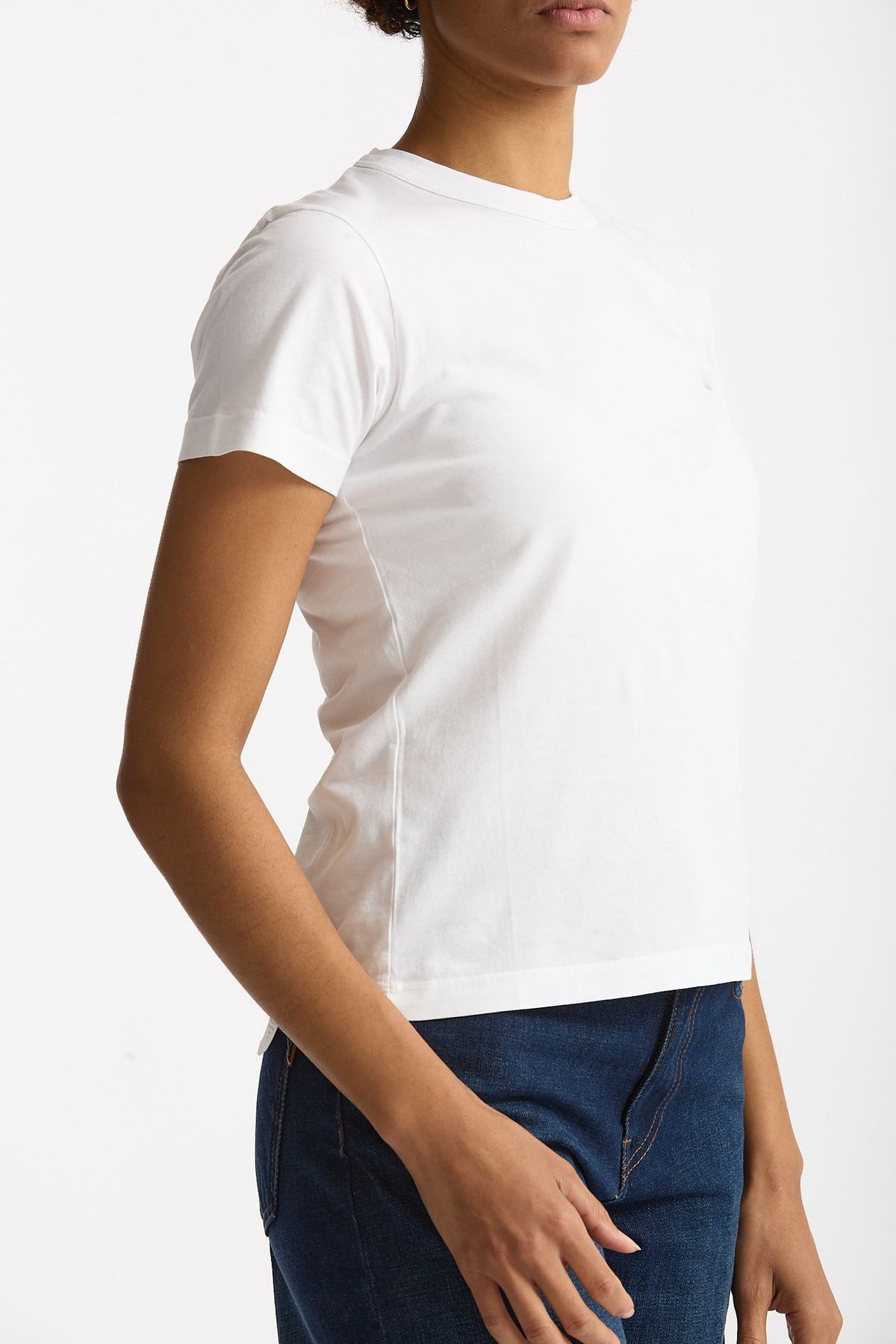 T-shirt basic in cotone bianco donna Grifoni - 4