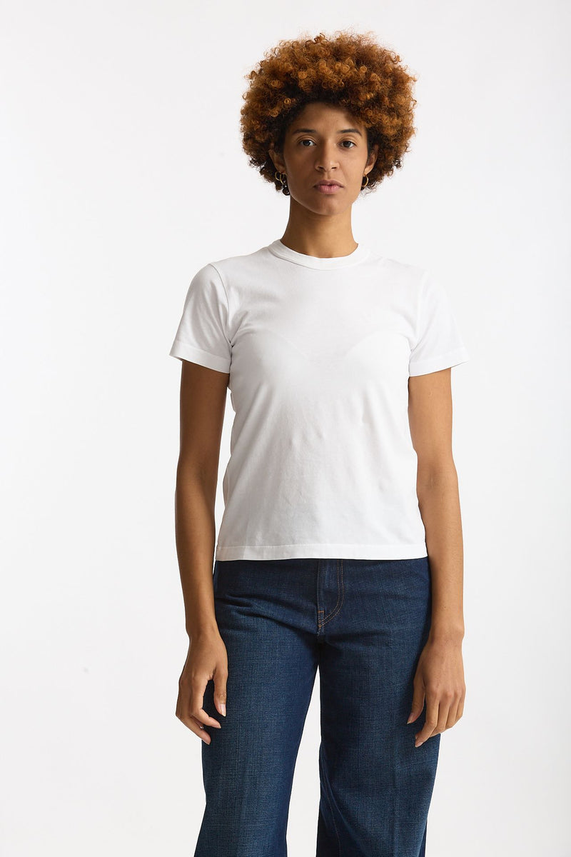 T-shirt basic in cotone bianco donna Grifoni - 1