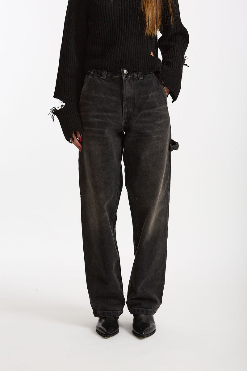 Jeans workwear SIBILLA Nero slavato donna Haikure - 1