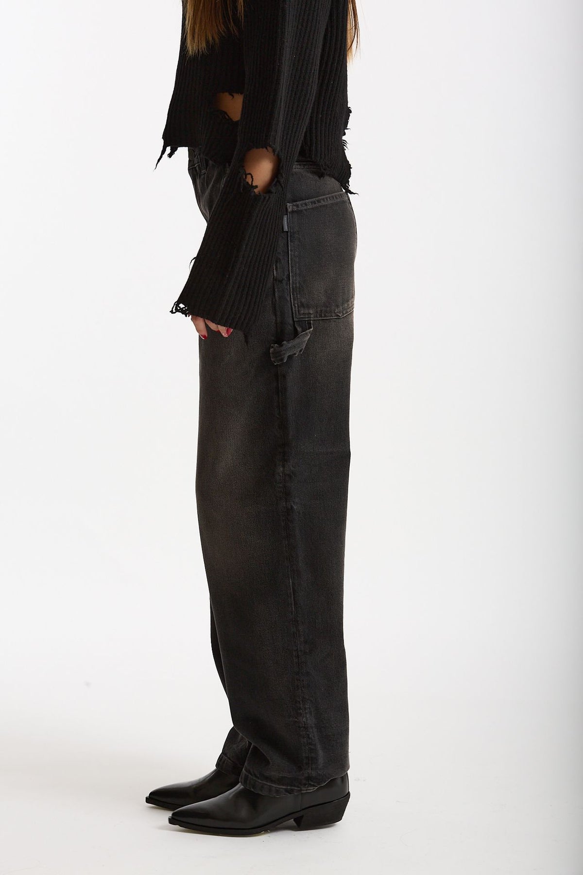 Jeans workwear SIBILLA Nero slavato donna Haikure - 3