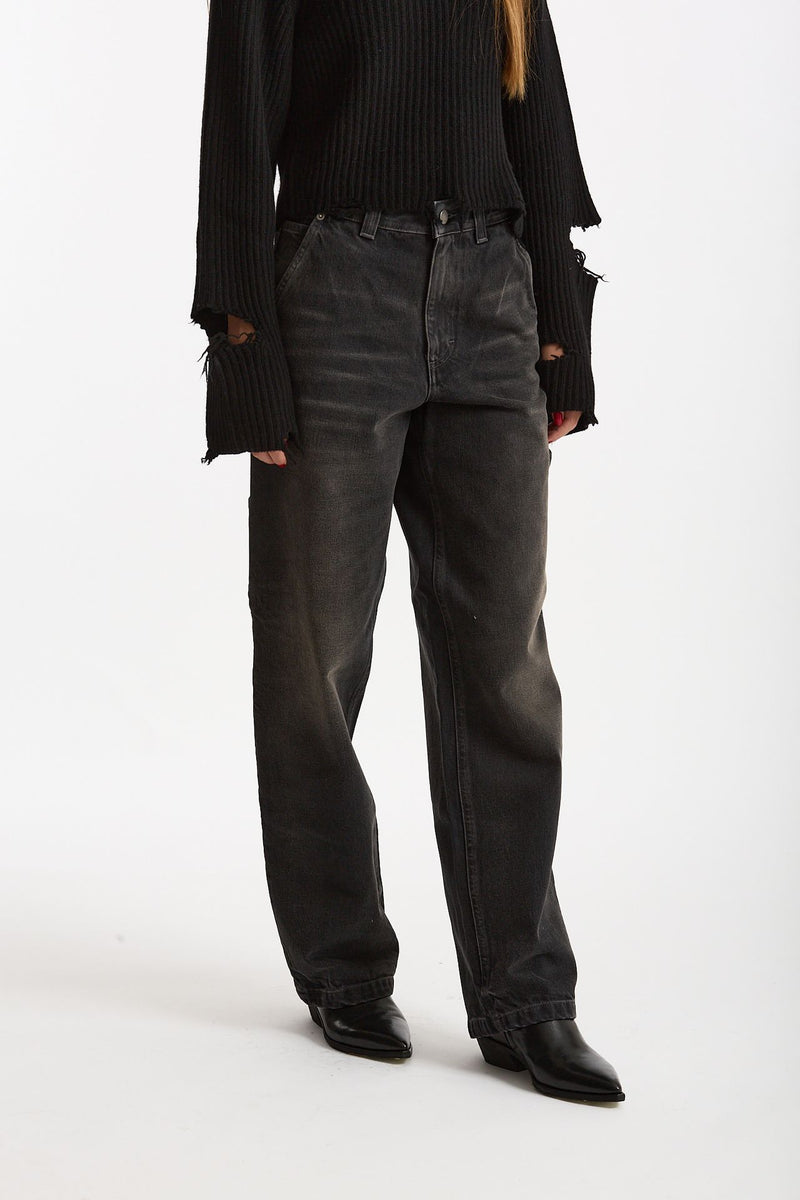 Jeans workwear SIBILLA Nero slavato donna Haikure - 4