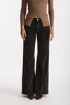 Pantaloni in velluto CLARA nero slavato donna Haikure - 2