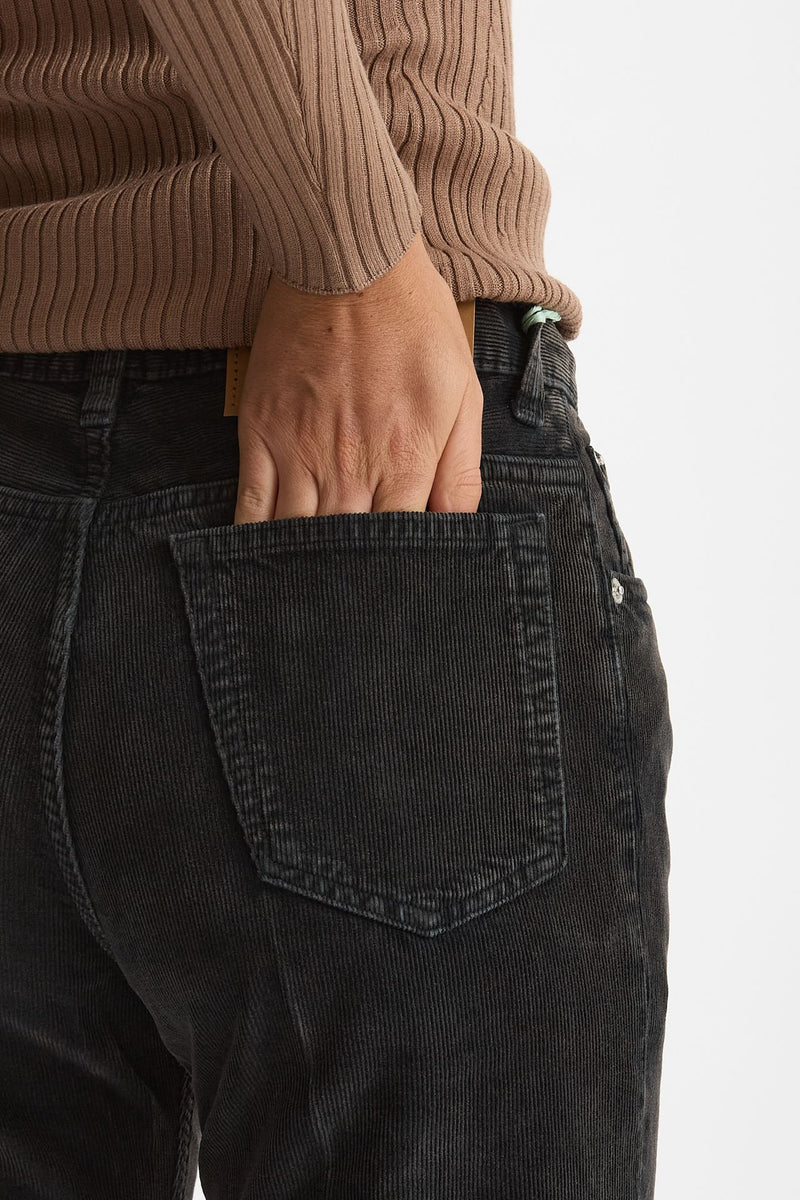 Pantaloni in velluto CLARA nero slavato donna Haikure - 6