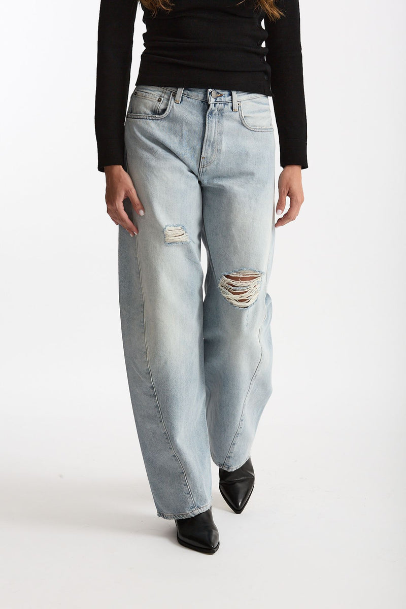 Jeans barrel CLYDE denim chiaro donna Haikure - 1