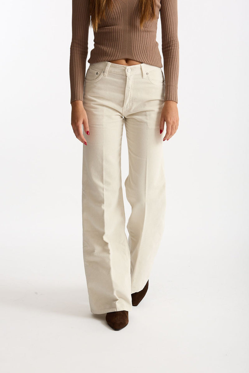 Pantaloni in velluto CLARA panna donna Haikure - 1