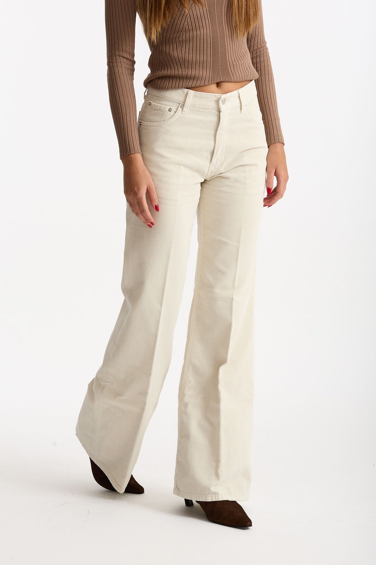 Pantaloni in velluto CLARA panna donna Haikure - 4
