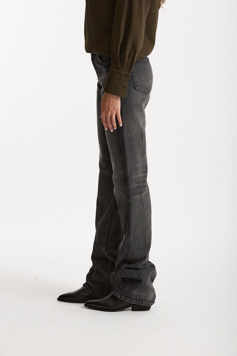 Jeans dritto STAR lavaggio grigio nero donna Haikure - 3