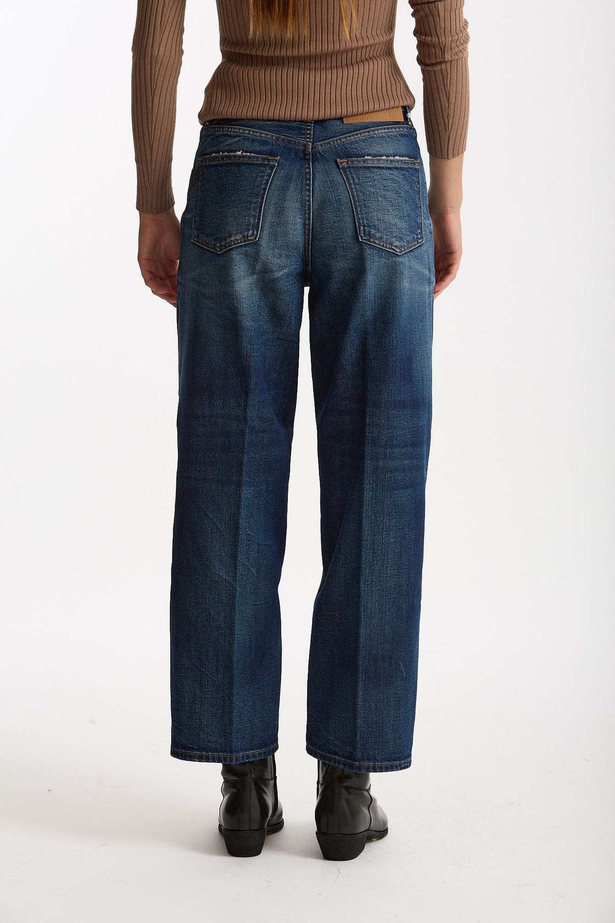 Jeans boy BETTY lavaggio blu scuro donna Haikure - 3