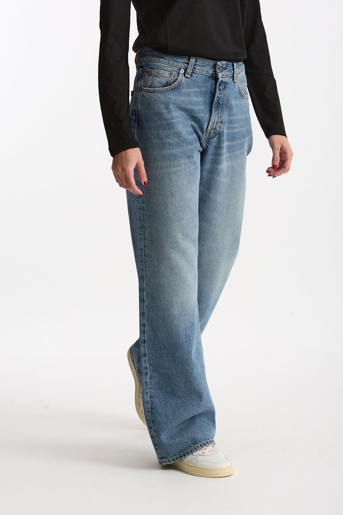 Jeans wide leg KOREA Vita alta donna Haikure - 1