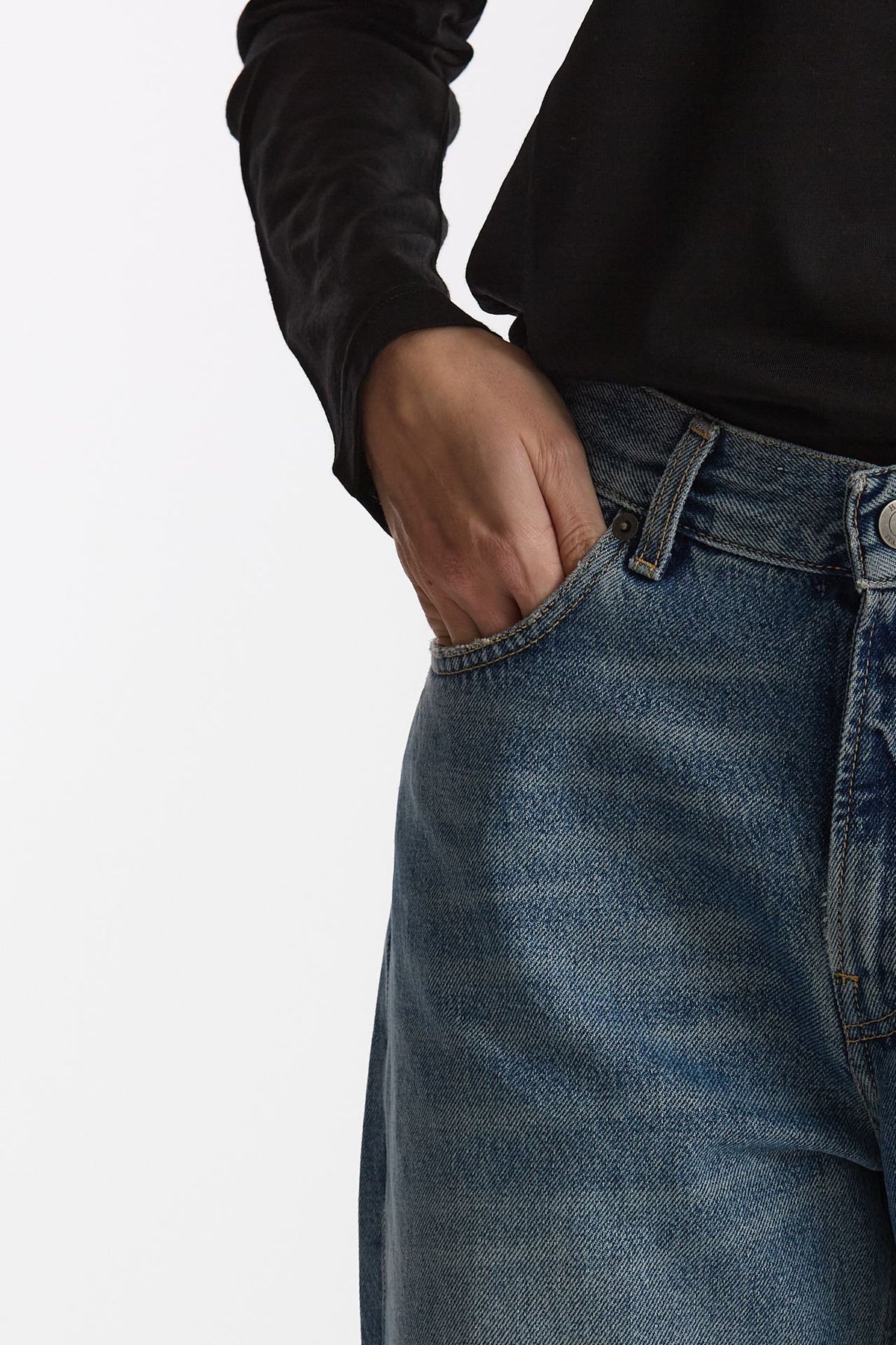 Jeans wide leg KOREA Vita alta donna Haikure - 4