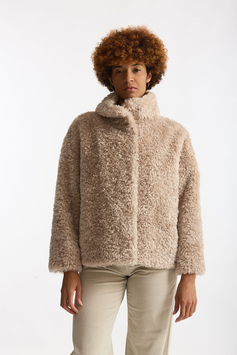 Eco pelliccia corta beige donna Herno - 2