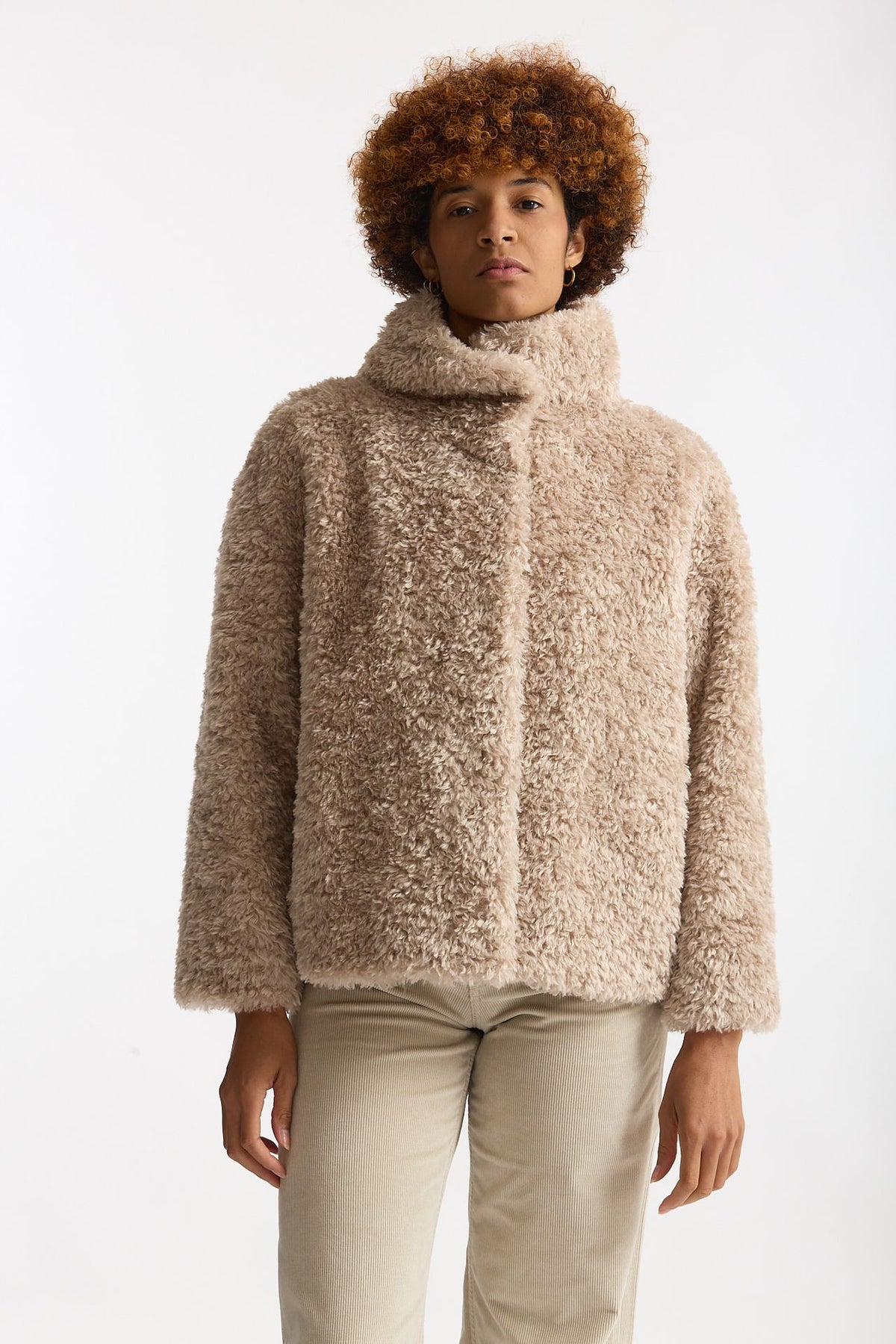 Eco pelliccia corta beige donna Herno - 4