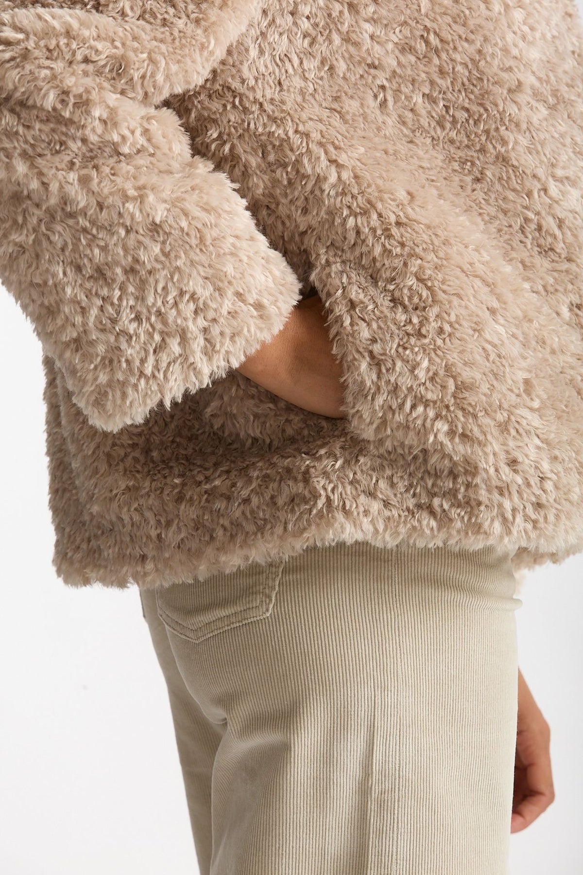 Eco pelliccia corta beige donna Herno - 6