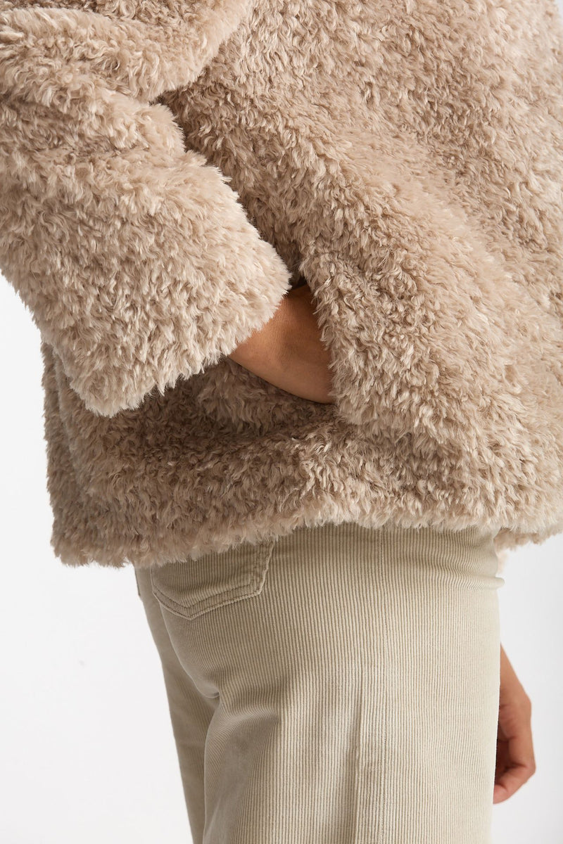 Eco pelliccia corta beige donna Herno - 6