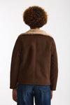 Eco montone corto marrone e beige donna Herno - 3