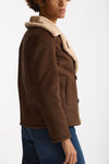 Eco montone corto marrone e beige donna Herno - 4