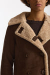 Eco montone corto marrone e beige donna Herno - 6