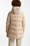 Piumino midi in raso panna donna Herno - 3