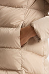 Piumino midi in raso panna donna Herno - 4