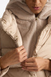 Piumino midi in raso panna donna Herno - 5