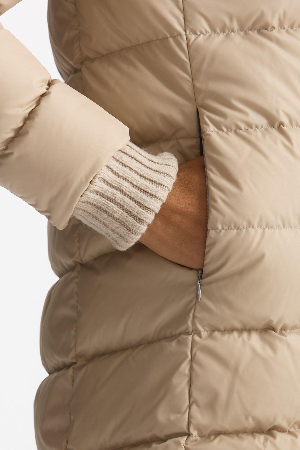 Piumino midi CHAMONIX in nylon beige donna Herno - 4