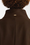 Cappotto in twill di lana e nylon marrone donna Herno - 4