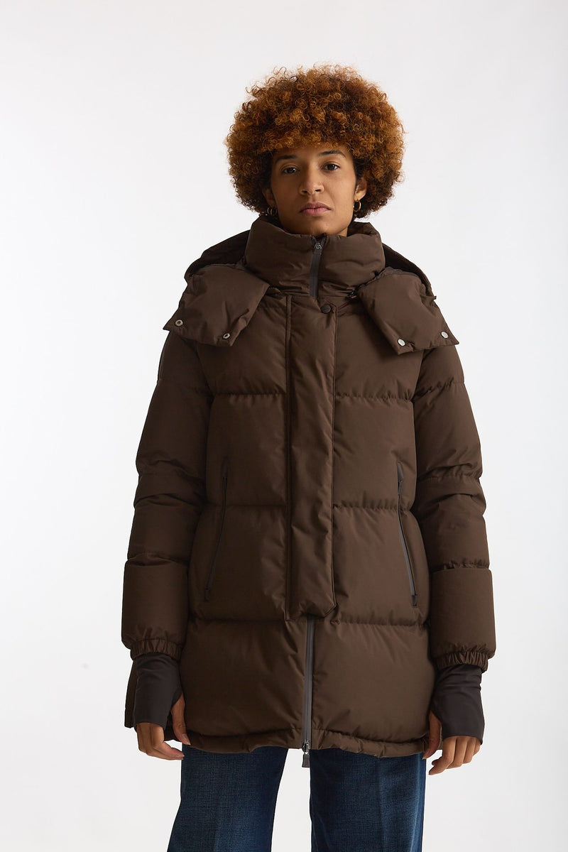 Piumino over windstopper marrone donna Herno - 2