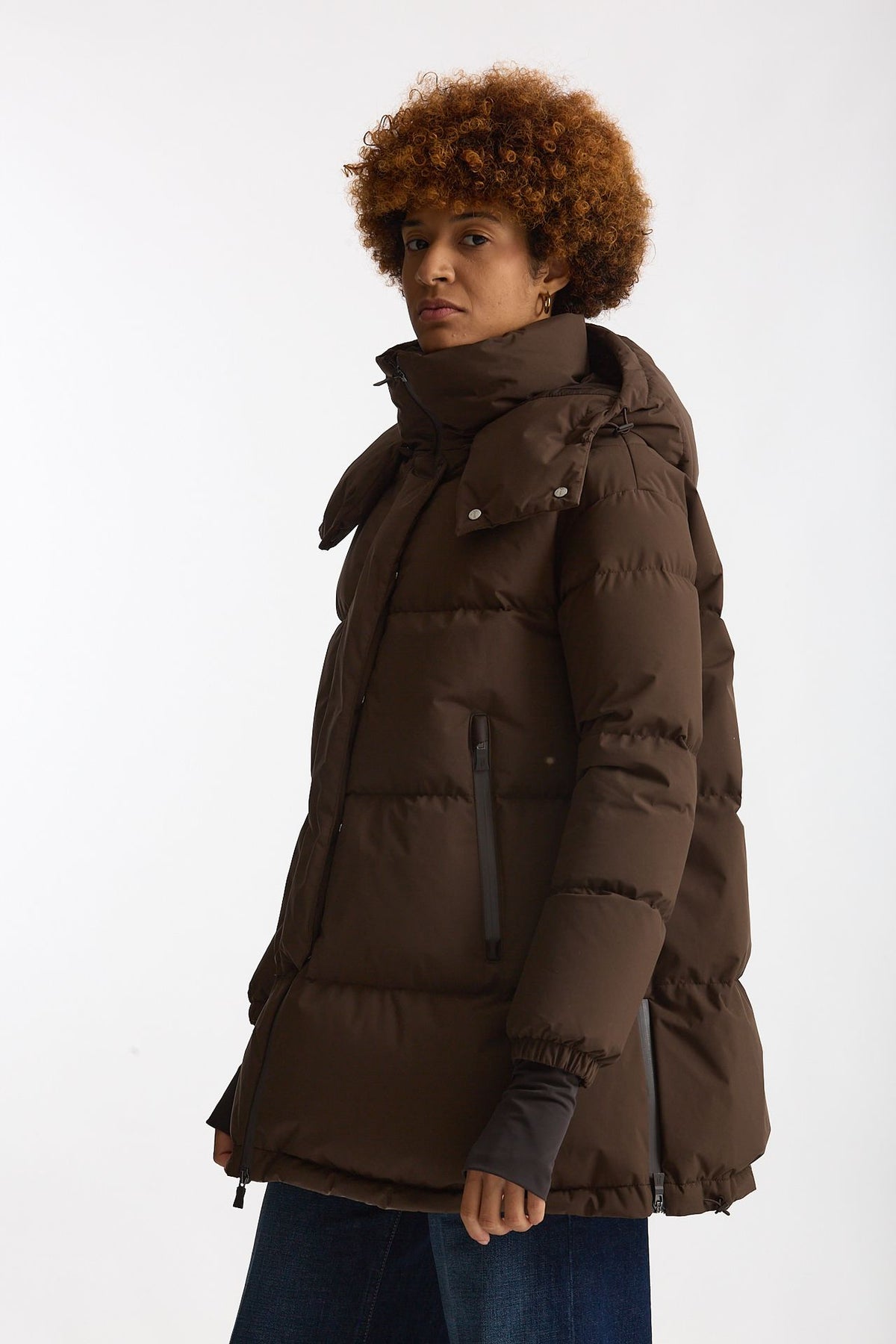 Piumino over windstopper marrone donna Herno - 3