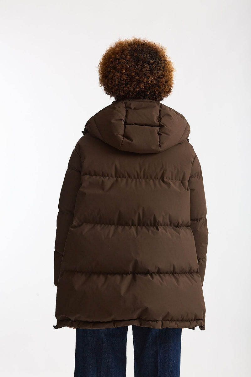 Piumino over windstopper marrone donna Herno - 4