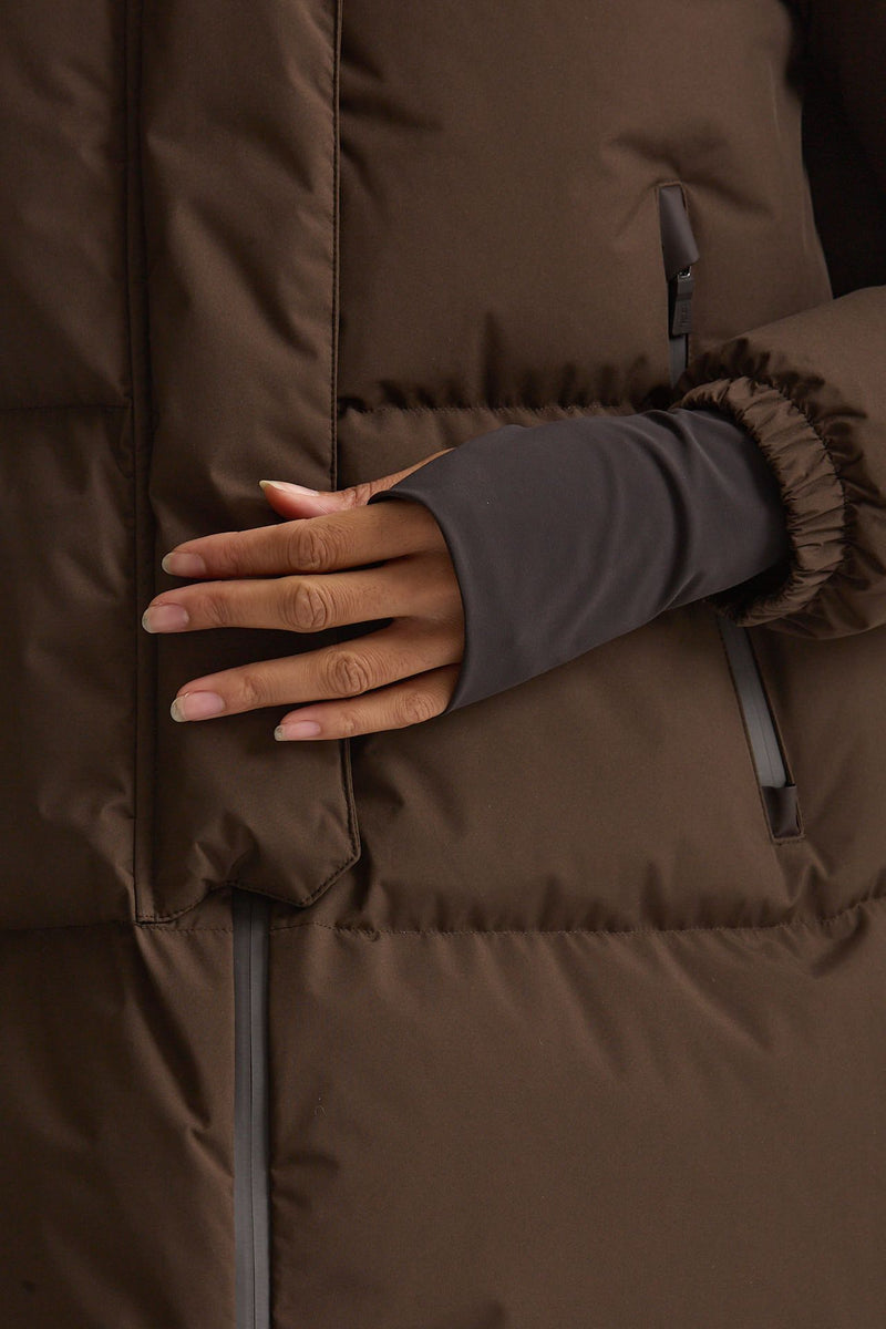 Piumino over windstopper marrone donna Herno - 5