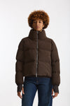 Piumino corto windstopper marrone donna Herno - 2