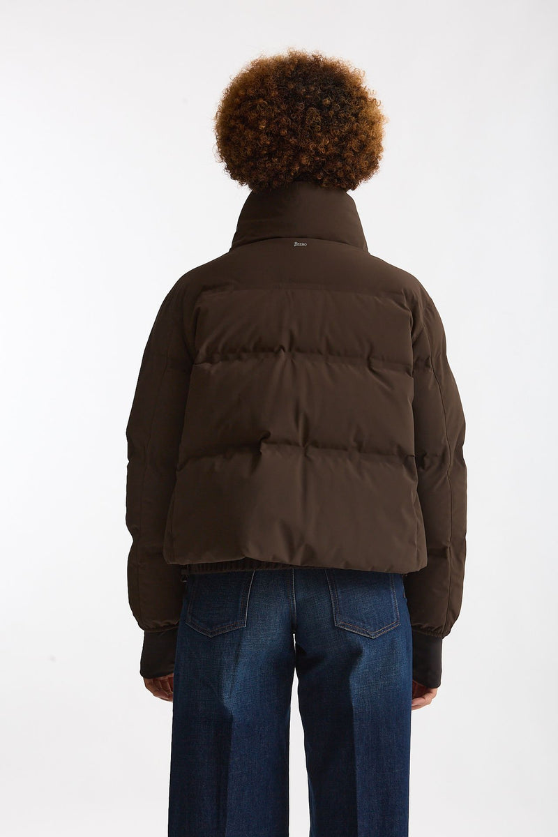 Piumino corto windstopper marrone donna Herno - 3