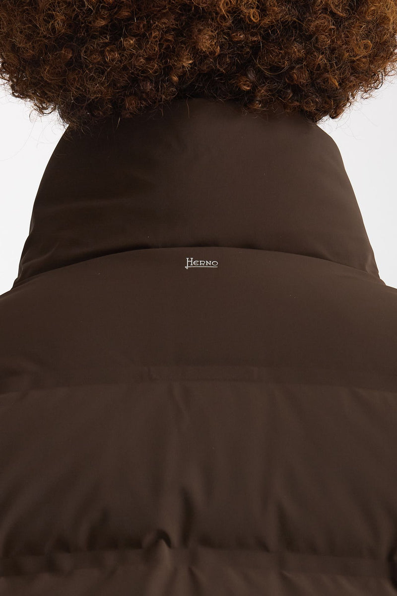 Piumino corto windstopper marrone donna Herno - 4