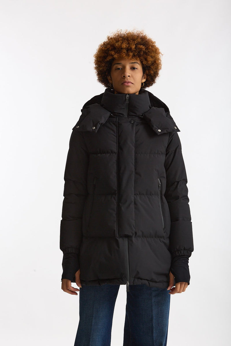 Piumino over windstopper nero donna Herno - 2