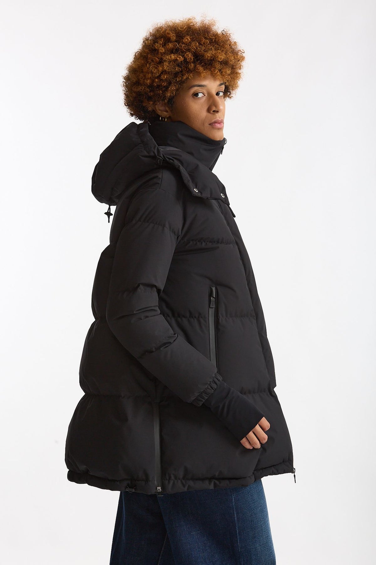 Piumino over windstopper nero donna Herno - 1