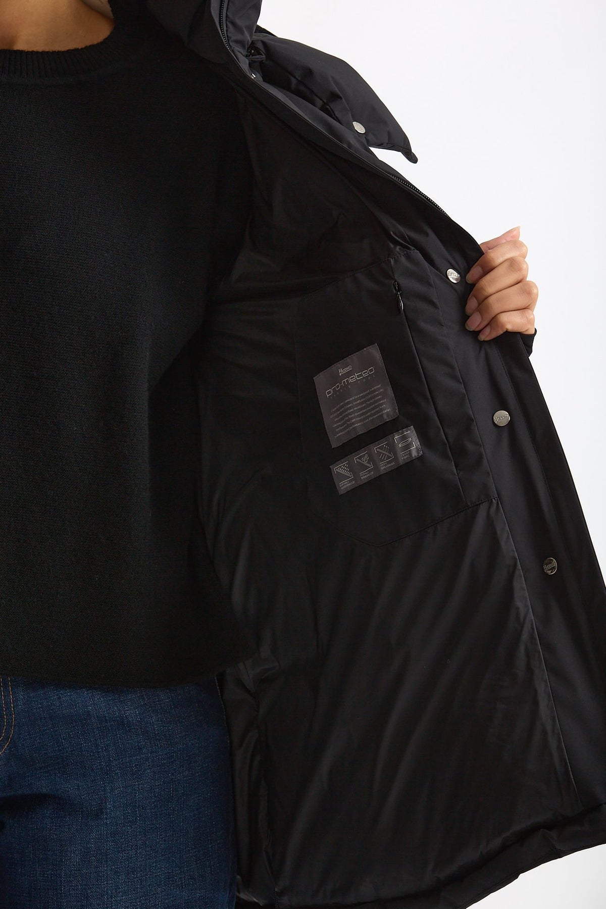 Piumino over windstopper nero donna Herno - 8
