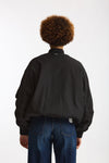 Bomber in gabardina di nylon nero donna Herno - 3