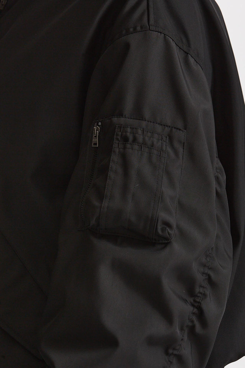 Bomber in gabardina di nylon nero donna Herno - 6