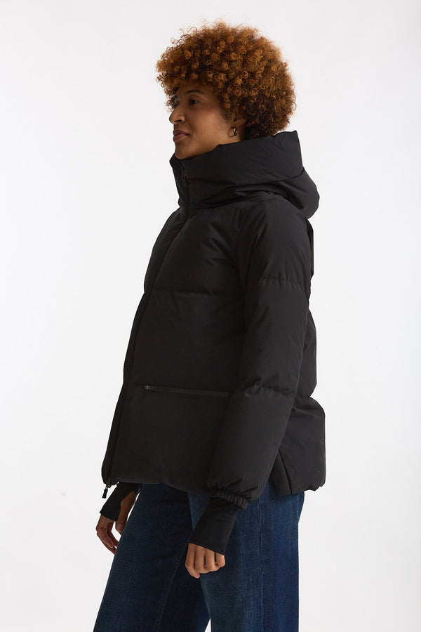 Piumino corto windstopper nero opaco donna Herno