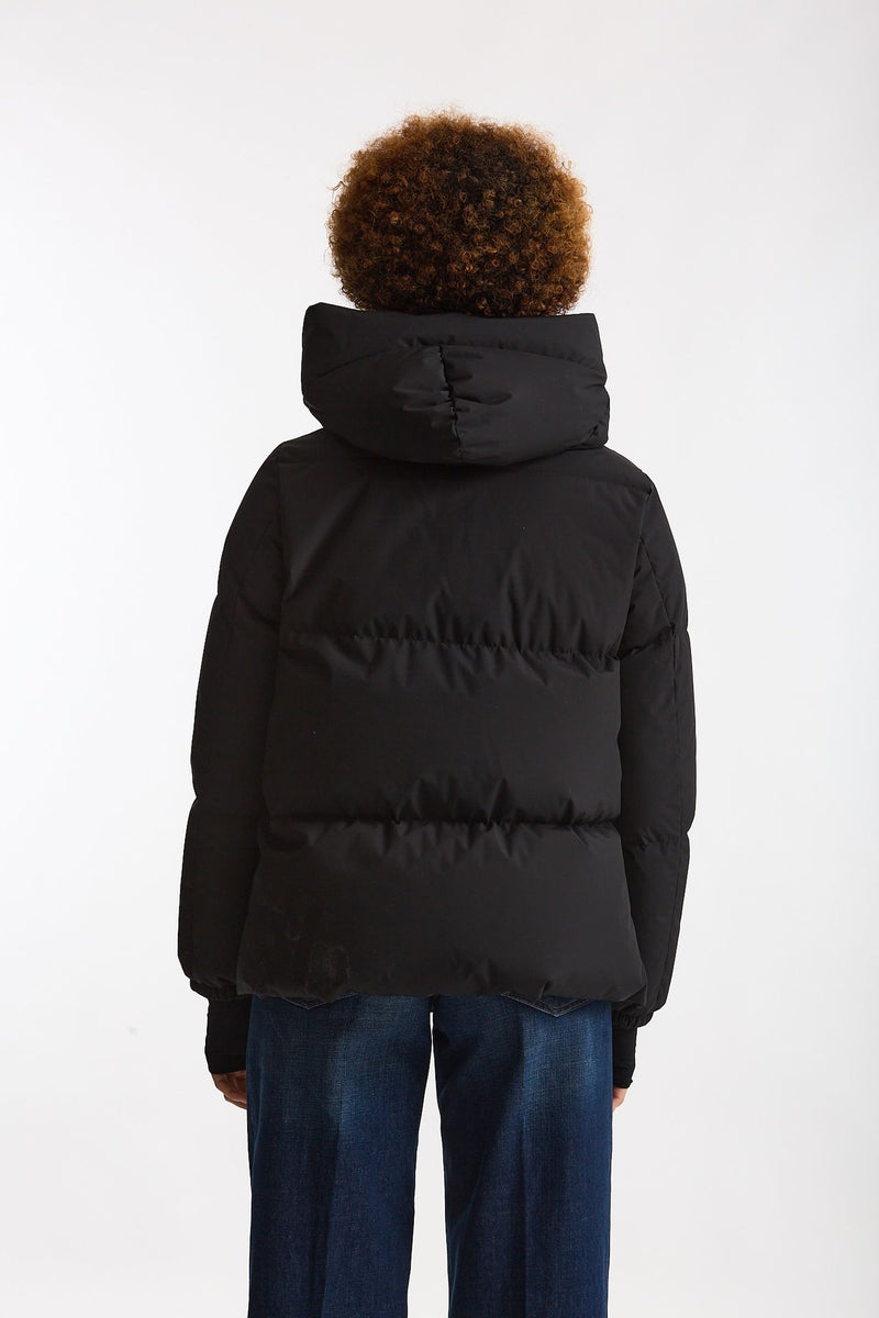 Piumino corto windstopper nero opaco donna Herno - 3