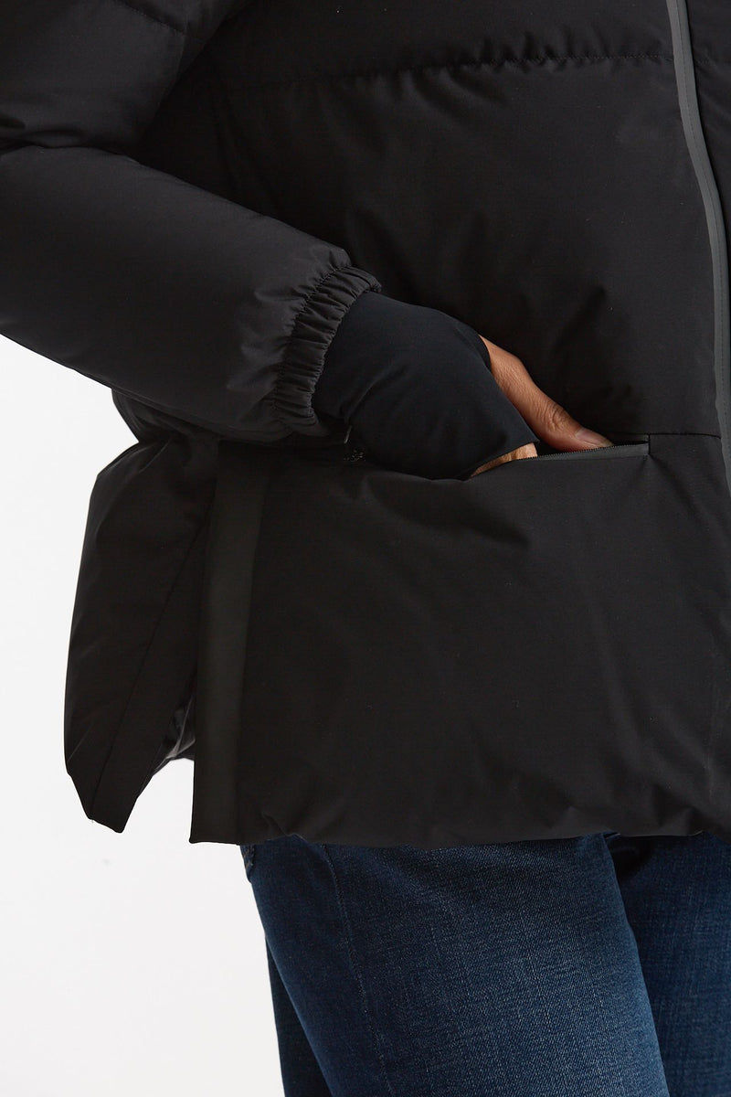 Piumino corto windstopper nero opaco donna Herno - 5