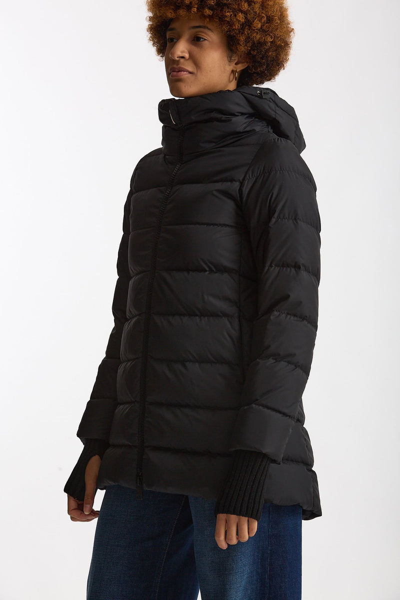 Piumino midi CHAMONIX in nylon nero donna Herno - 3