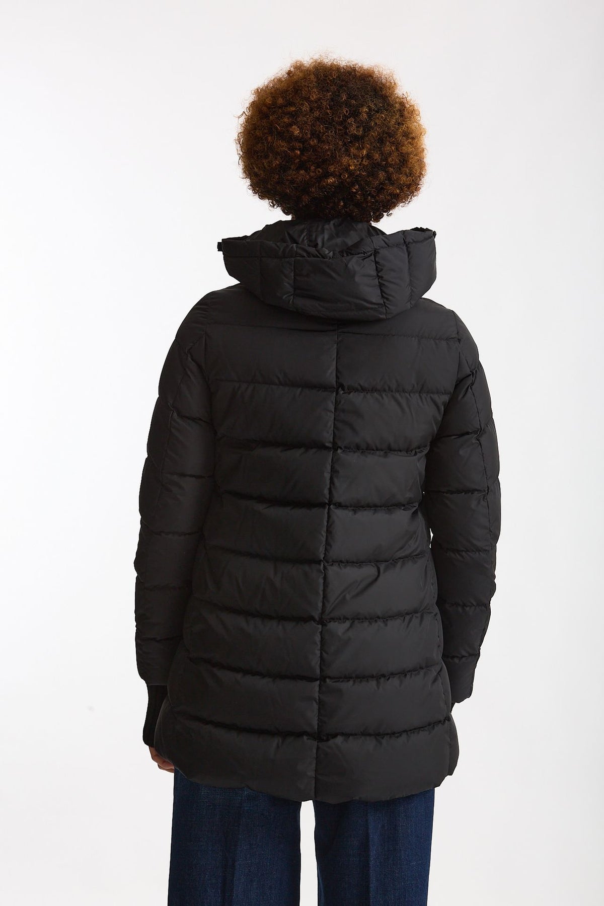 Piumino midi CHAMONIX in nylon nero donna Herno - 4