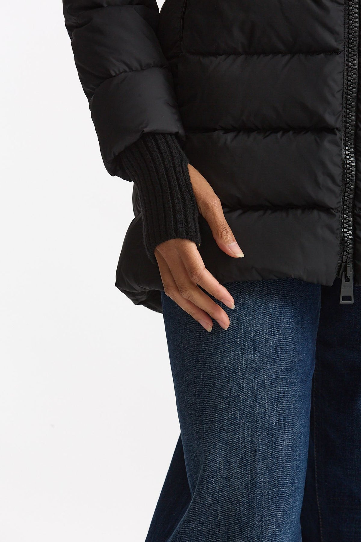 Piumino midi CHAMONIX in nylon nero donna Herno - 5