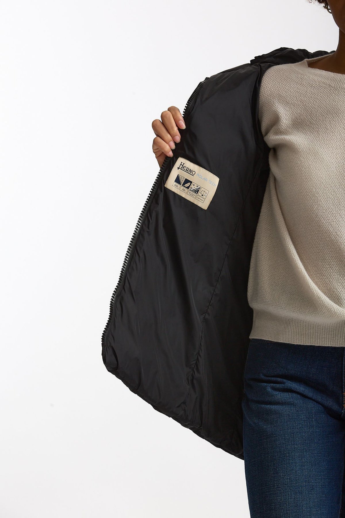 Piumino midi CHAMONIX in nylon nero donna Herno - 7