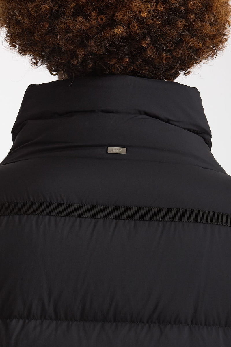 Piumino lungo nero donna Herno - 7