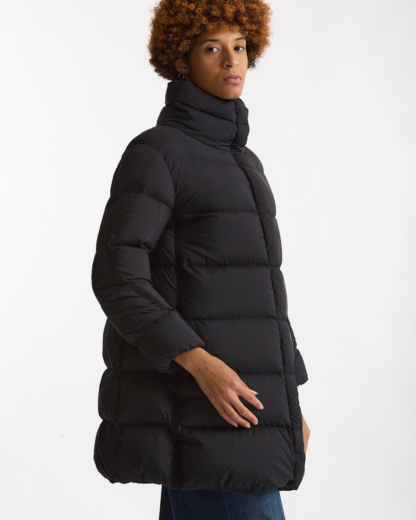 Piumino lungo nero donna Herno