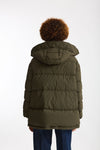 Piumino over verde militare donna Herno - 4