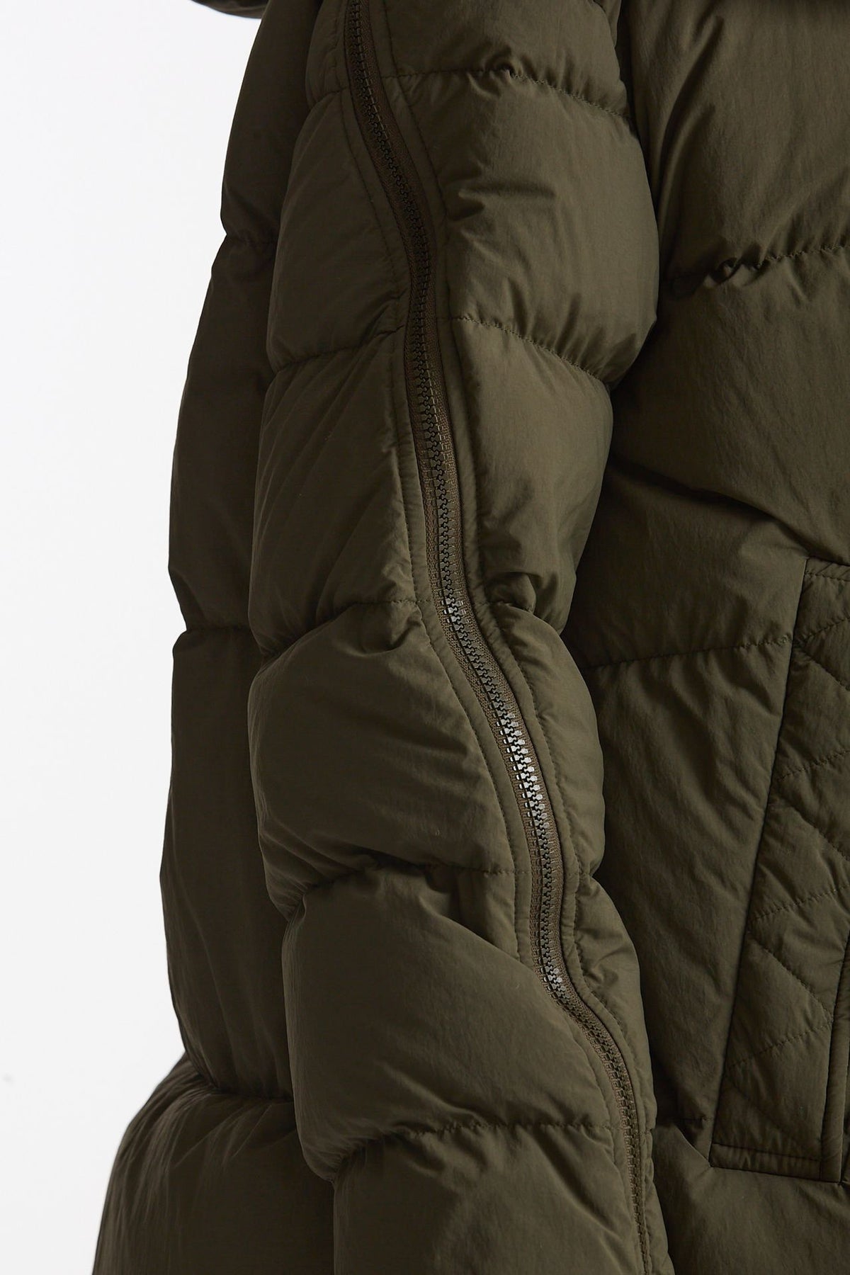 Piumino over verde militare donna Herno - 5